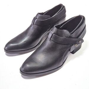 Rag & Bone Women’s Harrow Booties Minimalist Dark Academia Black Leather Size 9
